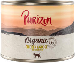 Purizon 6x200g Purizon Organic Csirke, liba & tök nedves macskatáp