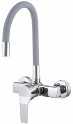 Gamma Flex Fali Mosogató Csaptelep - Rugalmas, Szürke/Króm (BFXś-g)