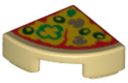 LEGO® Alkatrészek (Pick a Brick) Bézs 1x1 negyedkör Csempe Pizzaszelet Festéssel 6175469