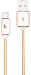 hoco. - UPT01 alu fej és fémszálas szövet 10 Gbit/s írás/olv. USB-C 3.1 adat/töltő kábel 120 cm - arany