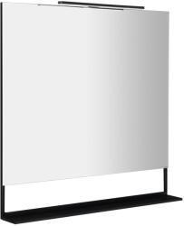 SAPHO ERUPTA 100x80 cm tükör MDF polccal és LED világítással, matt fekete ERU340 (ERU340)