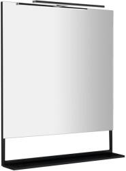 SAPHO ERUPTA 80x80 cm tükör MDF polccal és LED világítással, matt fekete ERU335 (ERU335)