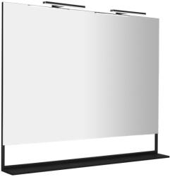 SAPHO ERUPTA 120x80 cm tükör MDF polccal és LED világítással, matt fekete ERU345 (ERU345)