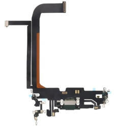 Apple iPhone 13 Pro Max 6.7" töltő csatlakozós flex kábel, átvezető fólia (lightning) zöld, utángyártott