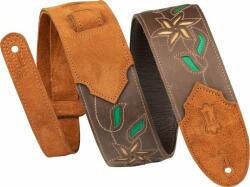Levy's Leather Flowering Vine Gitárszíj Dark Brown (M4FV-DBR)