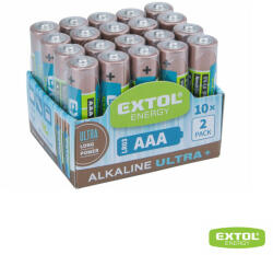 Extol Energy Alkaline Ultra+ ceruzaelem (alkáli) AAA/LR03 (1.5 V) 20 db/cs (42012)