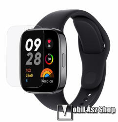  TPU okosóra képernyővédő fólia - CLEAR - 1db, törlőkendővel - A TELJES KIJELZŐT VÉDI! - Xiaomi Redmi Watch 3 Active