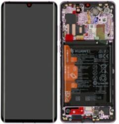 Huawei 02353DGM Gyári Huawei P30 Pro / P30 Pro New Edition Levendula LCD kijelző érintővel kerettel előlap + akkumulátor (02353DGM)