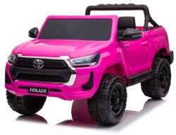 Hollicy Masinuta electrica pentru fetite, Toyota Hilux 4x4 180W 12V 14Ah PREMIUM, culoare Barbie Pink
