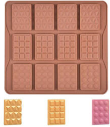 12 részes szilikon mini táblás csokoládé - Pöttyök