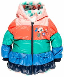 Boboli téli kabát virágos ki-be fordítható puha bundával 3-4 év (104 cm) - mall