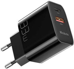 Mcdodo [Resigilat] Incarcator Retea McDodo, 33W, 1 x USB-C, 1 x USB-A + Cablu de Date USB-C la USB-C, Negru (CH-0922-RESIG)