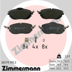 ZIMMERMANN set placute frana, frana disc ZIMMERMANN 26579.190. 2 (26579.190.2)