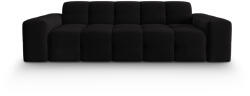 Micadoni Canapea Kendal cu 3 locuri si tapiterie din catifea, negru (CanapeaKendal1set11) Canapea