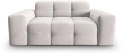 Micadoni Canapea Kendal cu 2 locuri si tapiterie din catifea, gri deschis (CanapeaKendal1set1) Canapea