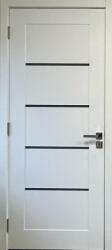 Parma üveges fehér színű beltéri ajtó tokkal (80) 87-91*206 cm szükséges kávaméret (Parma_glassy_door_80)