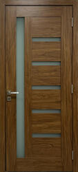 Capri üveges gesztenye színű beltéri ajtó tokkal (60) 67-71*206 cm szükséges kávaméret (Capri_glassy_door)