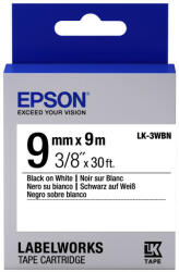 Epson LK-3WBN Black/White 9mm szalag (9m) (C53S653003) - tonerkozpont