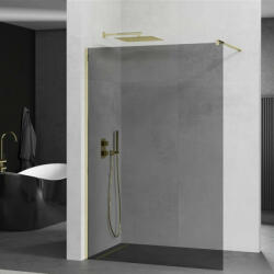 Mexen Kioto walk-in zuhanyfal - füstüveg / arany profil - 100 cm (800-100-101-50-40) - miniwebshop