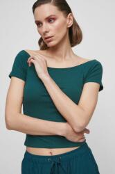 Medicine tricou femei, culoarea verde, cold shoulder ZPYX-TSD0C0_67X