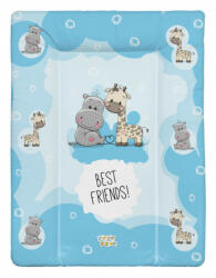 Babastar puha pelenkázó lap 50*70 cm - Best friend's ! kék - babyshopkaposvar