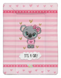 Babastar puha pelenkázó lap 50*70 cm - it's a girl ! koala rózsaszín - babyshopkaposvar