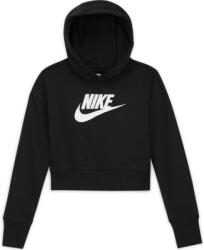 Nike Lány pulóver Nike Sportswear FT Crop Hoodie G - black/white