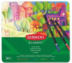 Derwent Színes ceruza készlet, fém doboz, DERWENT "Academy", 24 különbözõ szín (24 db)