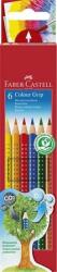 Faber-Castell Színes ceruza készlet, háromszögletű, FABER-CASTELL "Grip 2001", 6 különbözõ szín (6 db) (TFC112406)