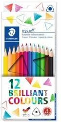 STAEDTLER Színes ceruza készlet, háromszögletű, STAEDTLER "Ergo Soft 157", 12 különbözõ szín (12 db)