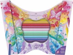 Faber-Castell Színes ceruza készlet, fém doboz, FABER-CASTELL "Sparkle", 20 különbözõ szín, pillangó (20 db) (TFC201971)