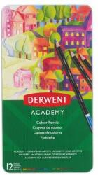 Derwent Színes ceruza készlet, fém doboz, DERWENT "Academy", 12 különbözõ szín (12 db)
