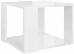 vidaXL magasfényű fehér szerelt fa dohányzóasztal 40 x 40 x 30 cm 806316