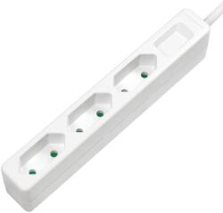 LogiLink LPS229 Hálózati elosztó 3 részes Fehér Csatlakozó dugó 1, 5m (LPS229) (LPS229)