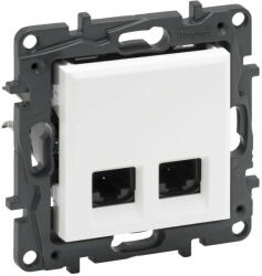 Legrand Niloé Step 863162 2xRJ45 Cat. 6 FTP aljzat, fehér (Legrand 863162) (863162)