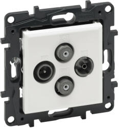 Legrand Niloé Step 863182 TV-R-SAT-SAT csillagpontos aljzat (1, 5 dB), fehér (Legrand 863182) (863182)