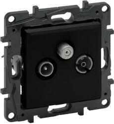 Legrand Niloé Step 863580 TV-R-SAT csillagpontos aljzat (1, 5 dB), fekete (Legrand 863580) (863580)