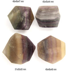  Fluorit Curcubeu Mineral Natural - 45-51 x 45-50 x 44-50 mm - (XXL) - 1 Buc