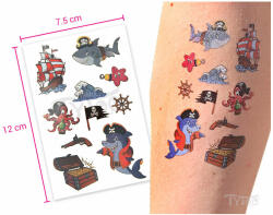Tytoo Tatuaj autocolant EC-244 Pirate Sharks and Treasure Chest
