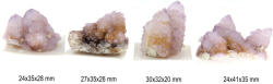  Cristal Natural Cuart Spirit - Ametist Brandberg Cactus Brut - 24-30 x 32-41 x 20-35 mm - (XL) - 1 Buc