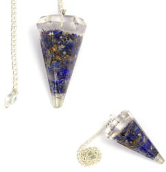 Pendul Orgonic Lapis Lazuli Natural cu Bila de Cuart 49-51 x 22-23 mm - 1 Buc