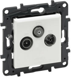 Legrand Niloé Step 863180 TV-R-SAT csillagpontos aljzat (1, 5 dB), fehér (Legrand 863180) (863180)