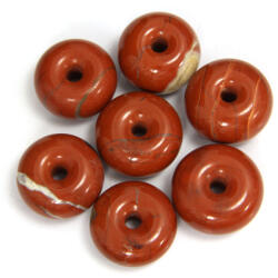  Donut - Piatra Pi din Jasp Rosu Mineral Natural 31-34 x 31-34 x 11-18 mm - 1 Buc