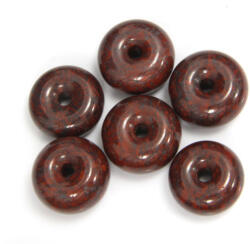  Donut - Piatra Pi din Jasp Breciat Minerala Naturala 26-28 x 26-28 x 12-16 mm - 1 Buc