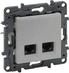 Legrand Niloé Step 863360 2xRJ45 Cat. 5E UTP aljzat, alumínium (Legrand 863360) (863360)