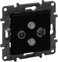 Legrand Niloé Step 863582 TV-R-SAT-SAT csillagpontos aljzat (1, 5 dB), fekete (Legrand 863582) (863582)