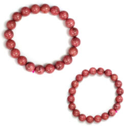  Bratara Rodonit Natural Diametru 58 mm Margele Rotunde - 10-10, 5 mm - 1 Buc