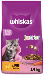 Whiskas Junior 14 kg, hrana uscata pisoi sub 1 an, cu gust de pui (1215)