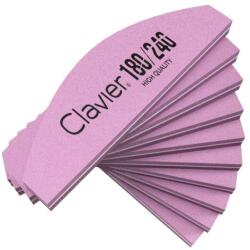 Clavier Mini-pilă pentru unghii, 180/240, roz - Clavier 10 buc