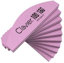 Clavier Mini-pilă pentru unghii, 100/180, roz - Clavier 10 buc
